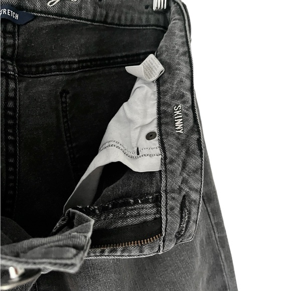 EUC AEO Vintage Dark Gray Wash Stretch Skinny Jeans Size 8 - Picture 7 of 7